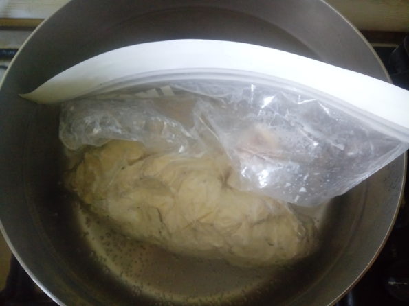 straccetti di pollo in vasocottura - preparazione