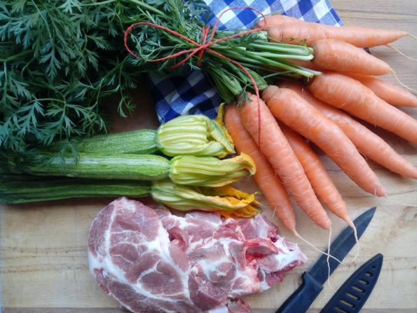 maiale con cous cous di verdure - ingredienti