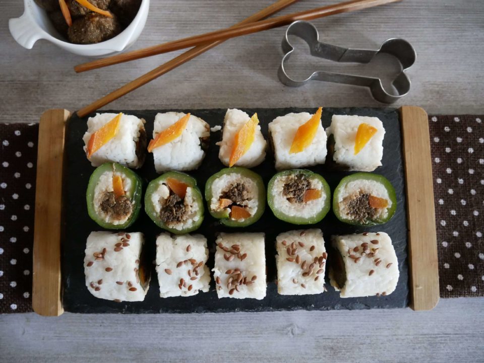 sushi ricetta per cani HOSOMAKI E URAMAKI