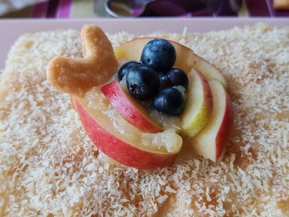 millefoglie per cani decorazione alla mela e mirtilli